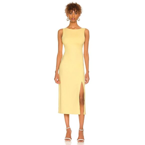 Susana Monaco Yellow Midi Dress - Picture 1 of 8
